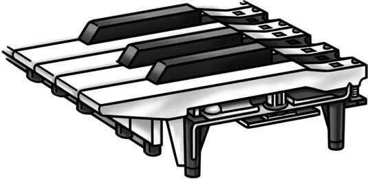 Diagram of piano keys