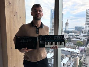 Me with two MIDI controllers