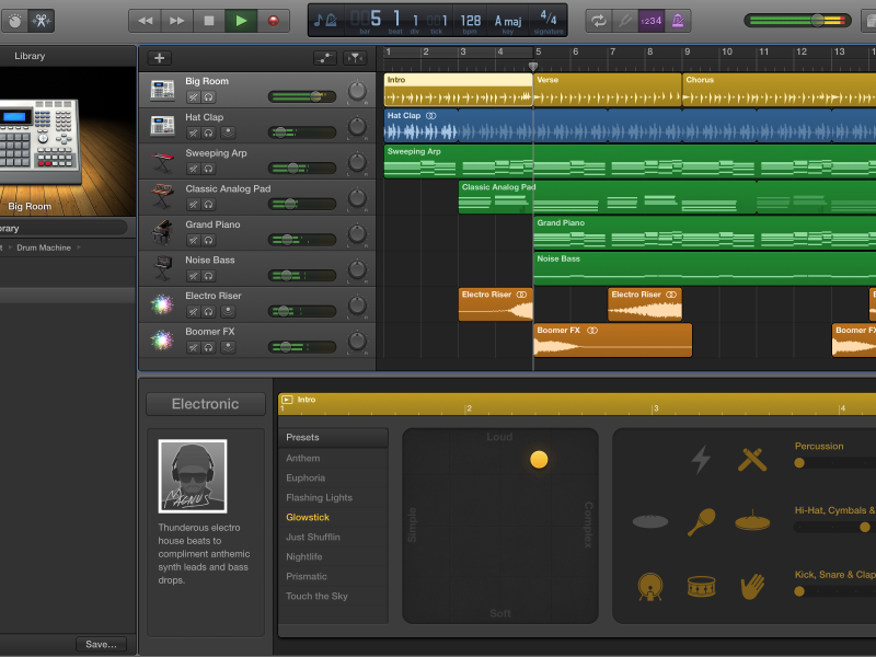 Interface Of Garageband