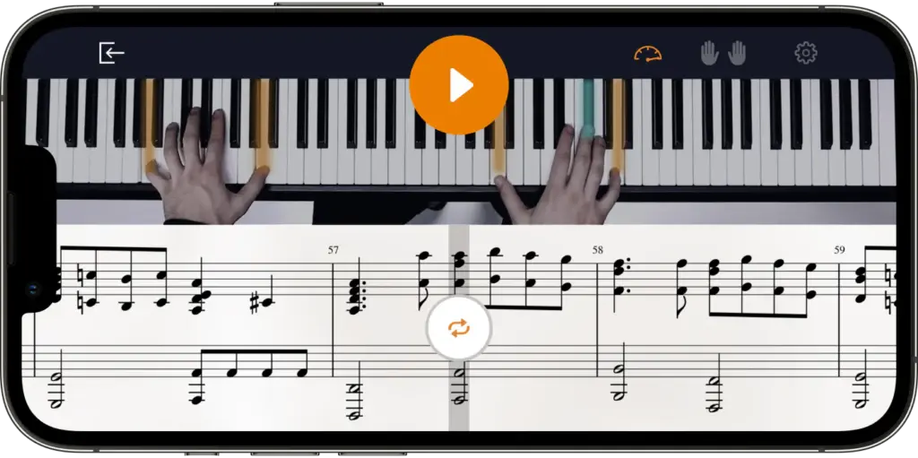 sheet music and video